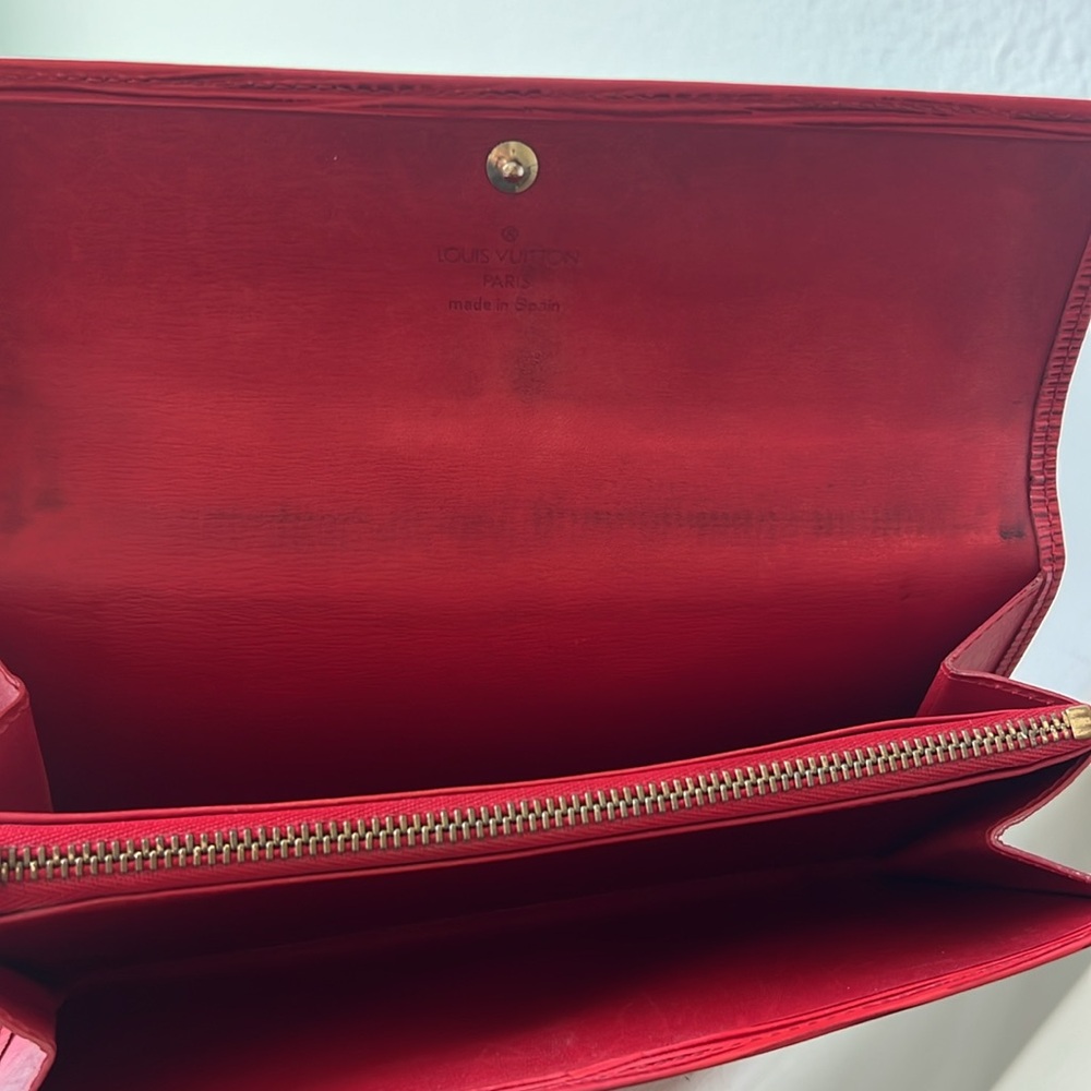 Louis Vuitton Red Epi Continental Wallet - Picture 12 of 13